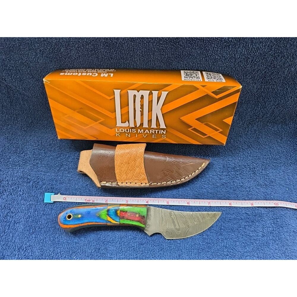 Hunting Bowie Knife 7.5 Inch Custom Made Forged Damascus Blade LMK Knives #2105